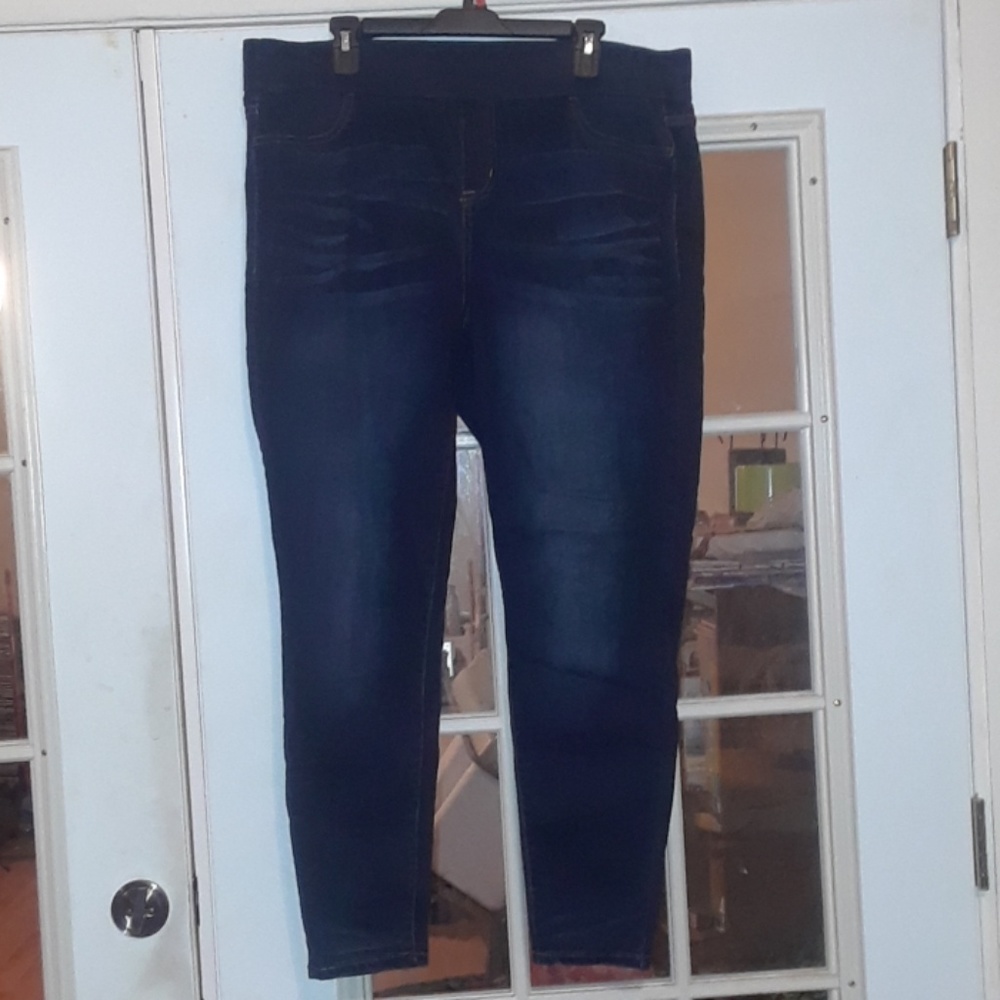 Lane Bryant high rise jeggings sz 18 dark wash #2